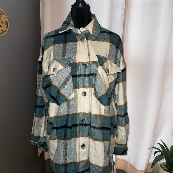 Plaid Button-Up Jacket - Picture 8 of 9